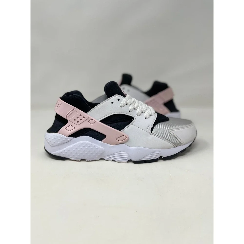 Nike Air Huarache Run GS Kids Size 7Y White Black Pink Excellent Sneakers
